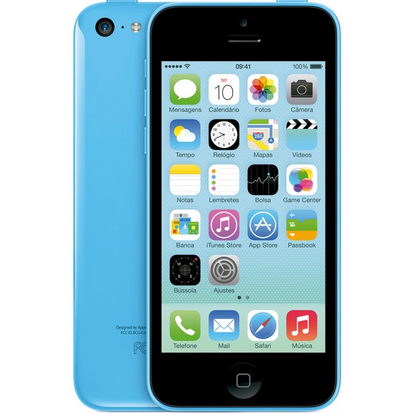 iPhone 5C 8GB Azul Desbloqueado iOS 8 4G Wi-Fi Câmera 8MP - Apple 