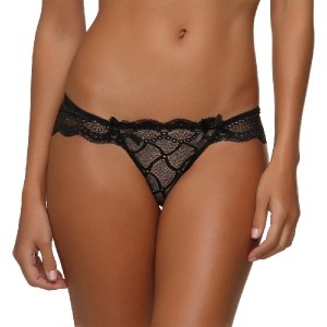 Calcinha Fio Dental MIZ Couture Camila - Preto