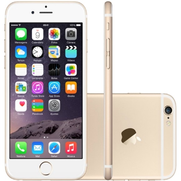 iPhone 6 64GB Dourado iOS 8 4G Wi-Fi Câmera 8MP - Appl