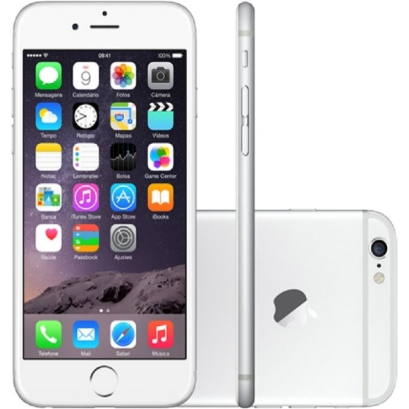 iPhone 6 64GB Prata iOS 8 4G Wi-Fi Câmera 8MP - Apple