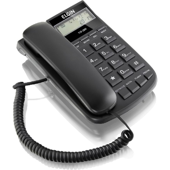 Telefone com Fio e Identificador de Chamadas TCF 2500 - Elgin